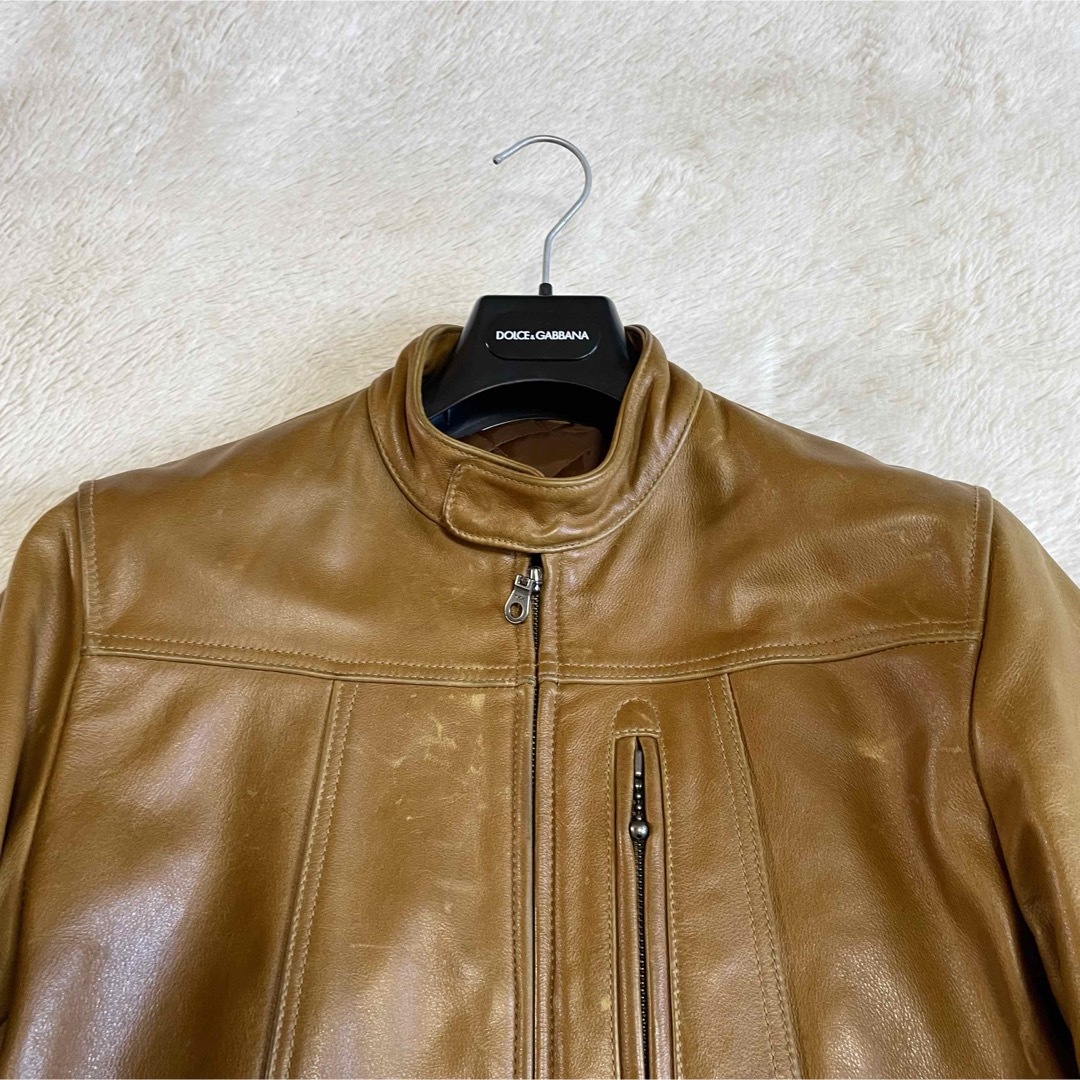 UNIQLO - 希少 オールド ユニクロ UNIQLO キャメル シングル レザー