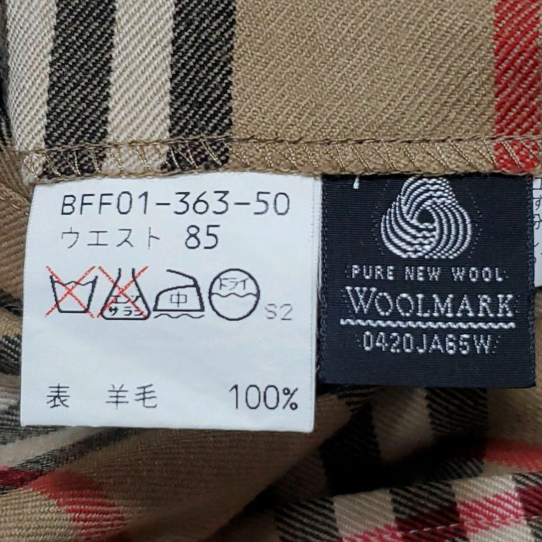 BURBERRY - 極美品 L バーバリー ウール100 ノバチェックパンツ