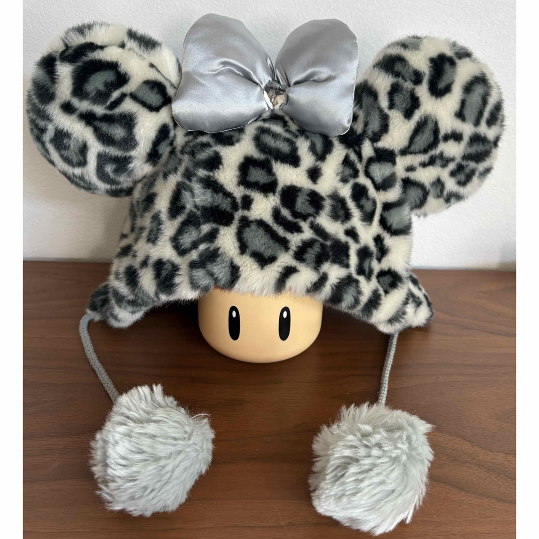 ミッキー耳付きヒョウ柄帽子 58cm ディズニーミニーヒョウ柄 ファン