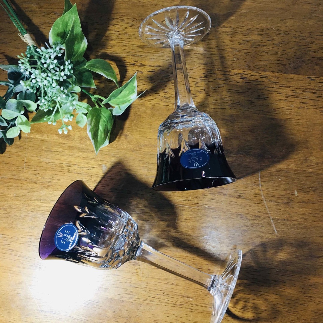 ELBE AJKA エルベクリスタル アイカクリスタルグラス ハンガリー製 2客