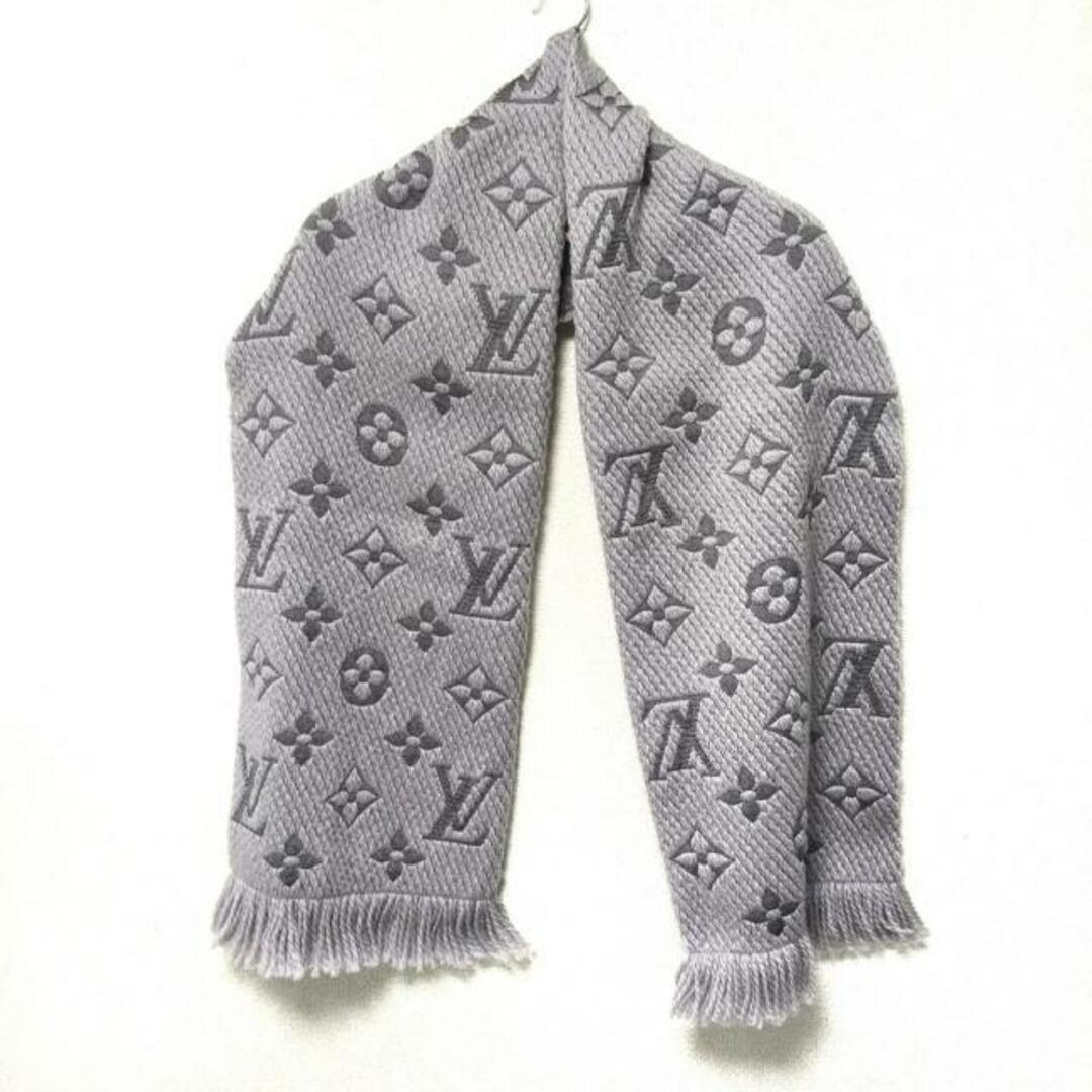 ルイヴィトン エシャルプ ロゴマニア マフラー シャイン グレー M70467