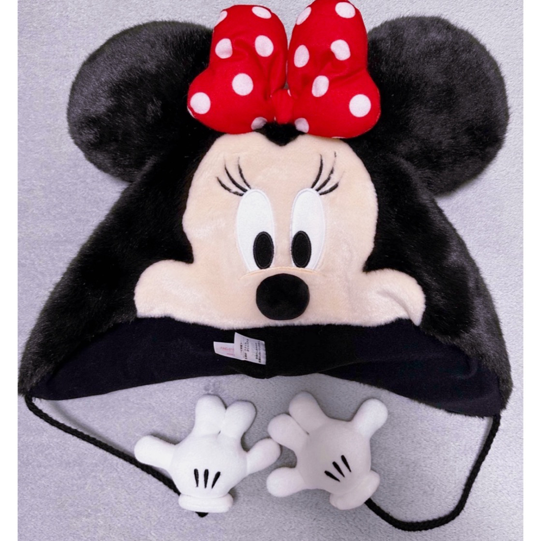 ディズニー ミニーマウス マフラーキャップ ディズニー フード付き