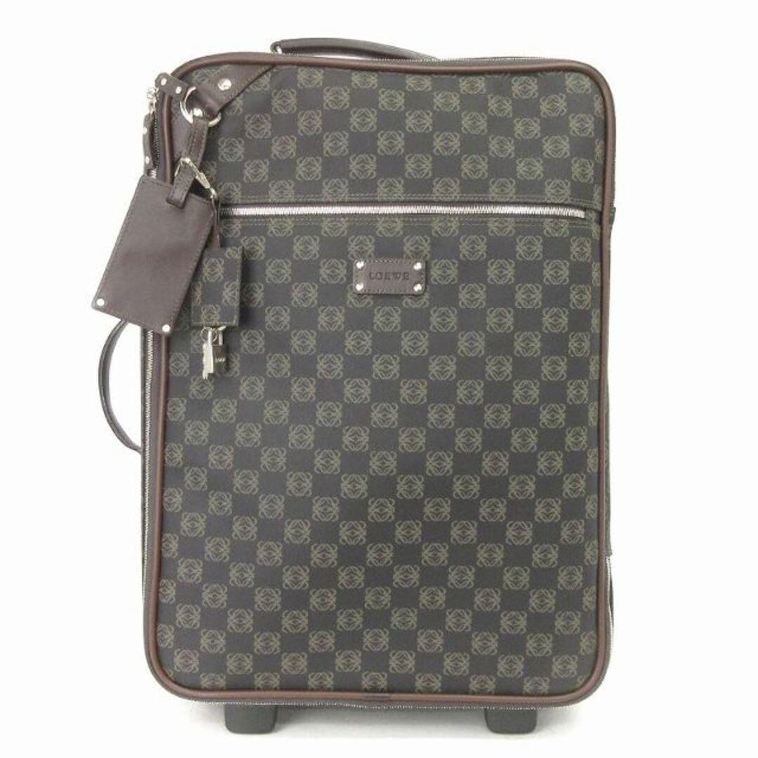 LOEWE - ロエベ キャリーバッグ スーツケース アナグラム 茶 ☆AA☆ 同