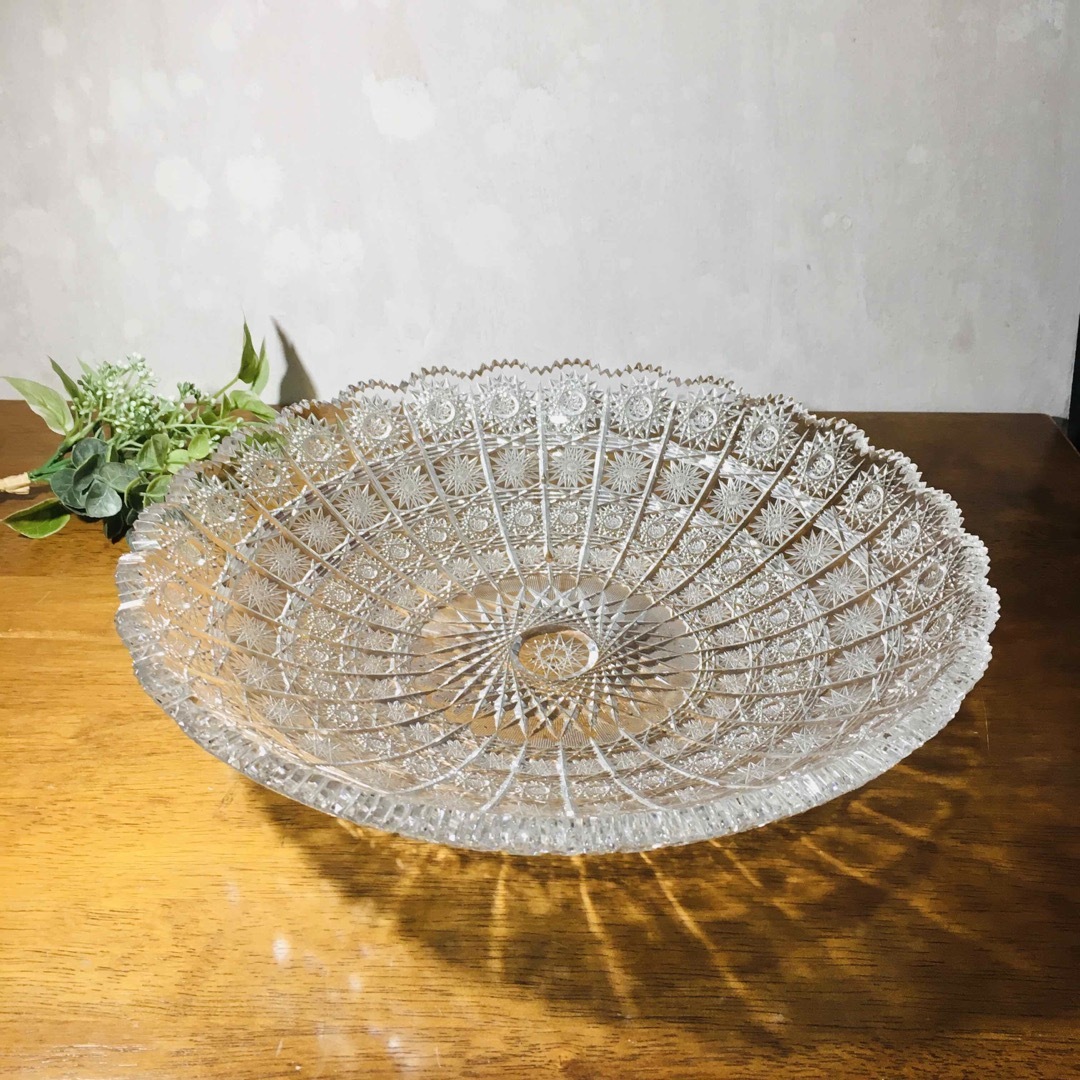 ボヘミア クリスタル 大皿(500PK)