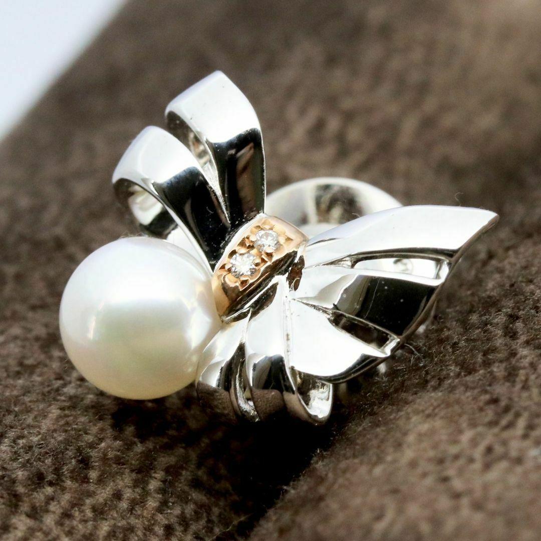 MIKIMOTO ミキモトベビーパールピンブローチシルバー