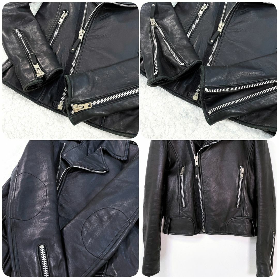 STUD HOMME ダブルライダースジャケット 46 レザー スタッドオムの通販