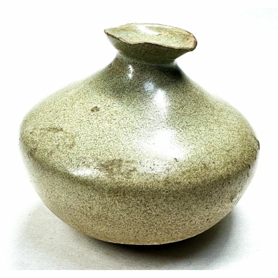 J-43 高麗油壷 李朝 紛青沙器 古壺 骨董品 インテリア