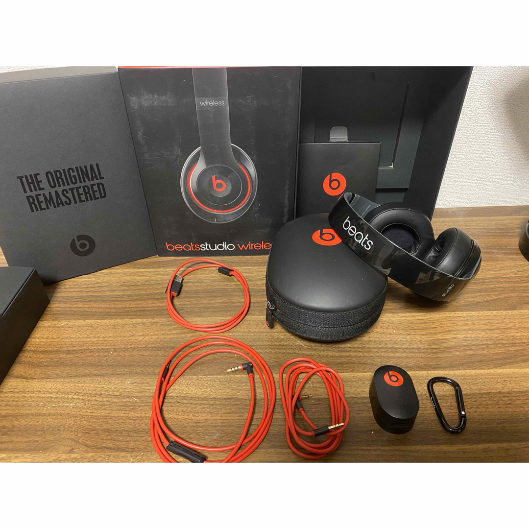 BEATS STUDIO3 WIRELESS ヘッドホン 黒 赤 ゆ*か様 Beats Studio3