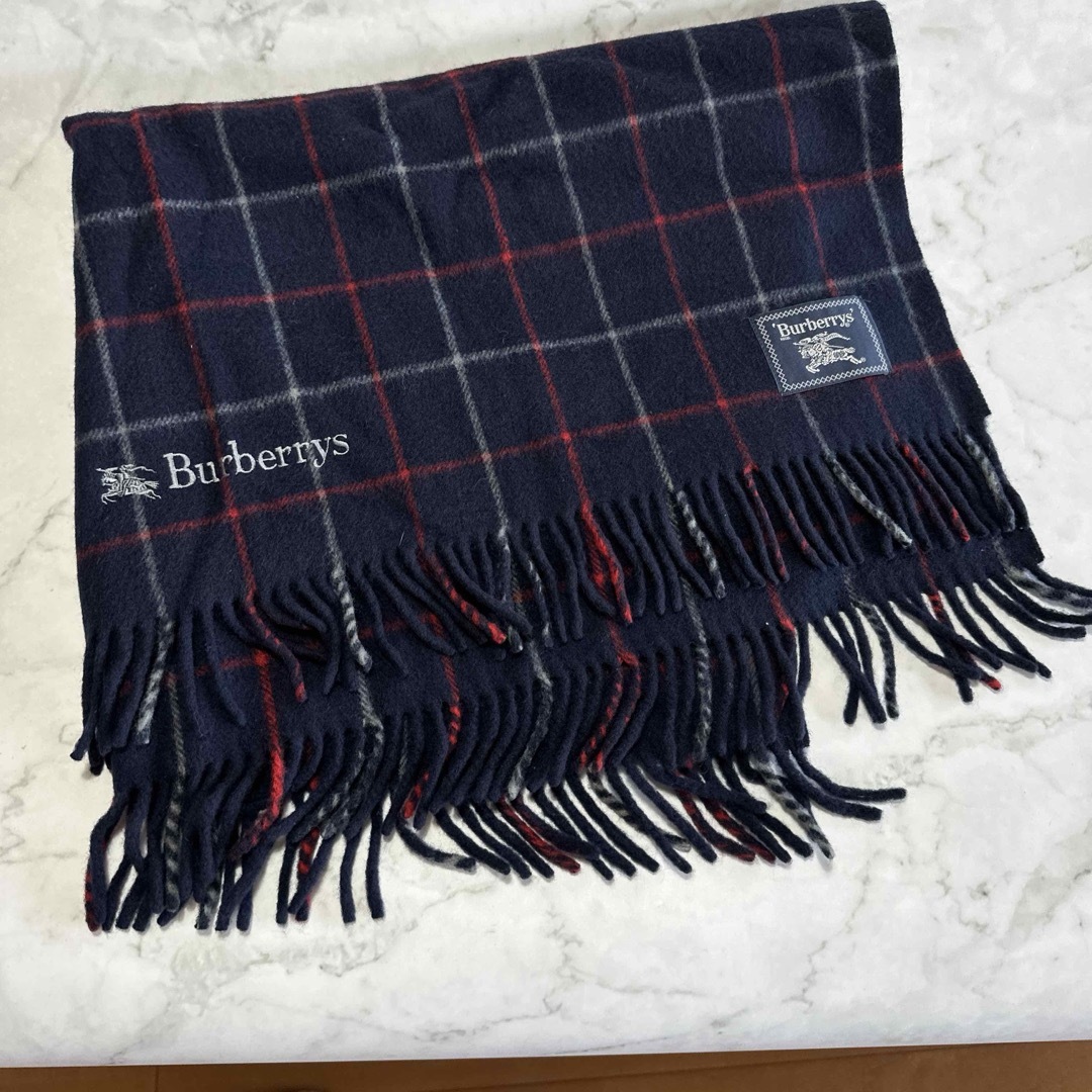 BURBERRY - 美品 バーバリー ひざ掛け ブランケット チェック ウール