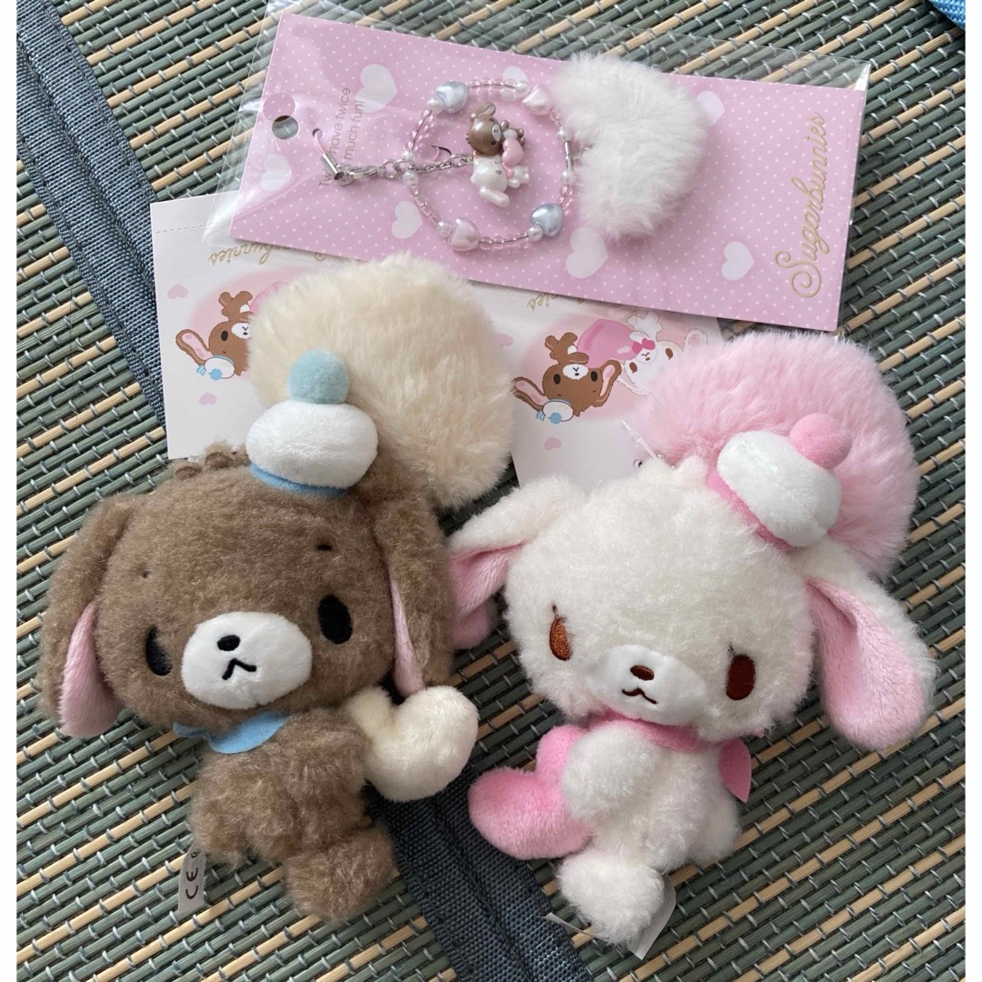サンリオ☆激レア シュガーバニーズ マスコット シロウサ クロウサ