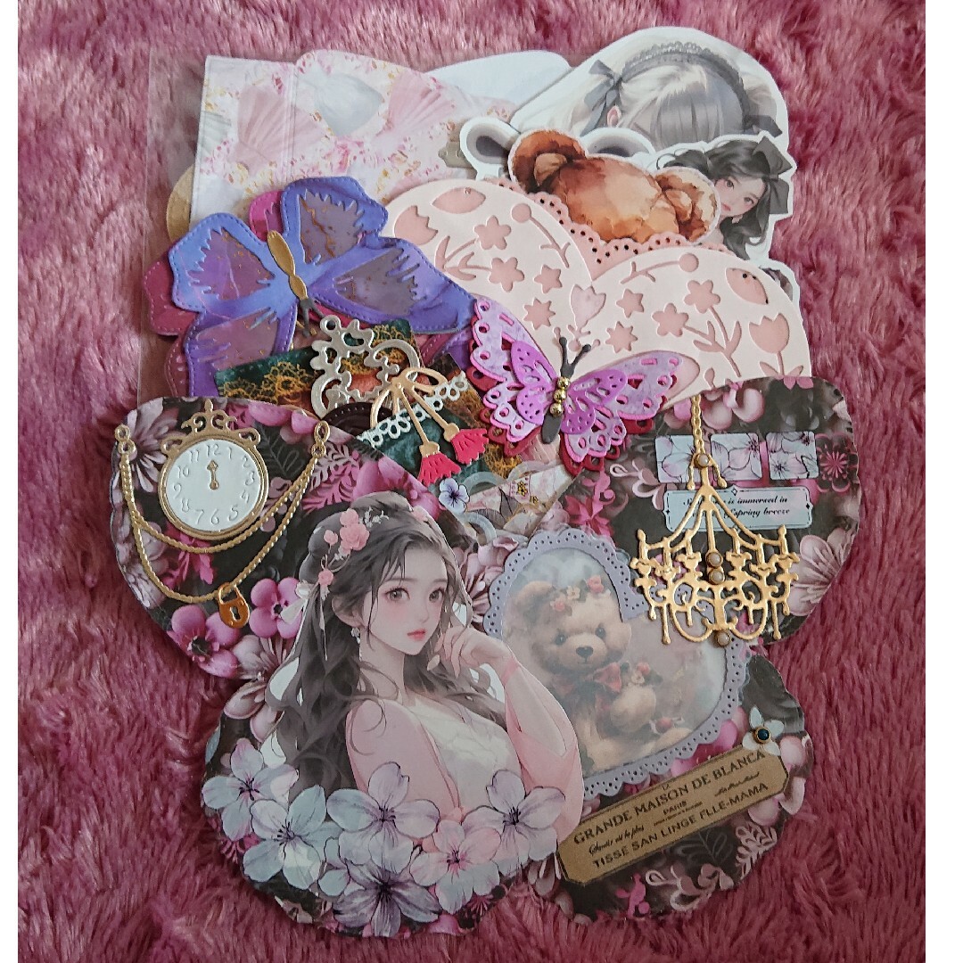 おすそ分けポケット 蝶々 紙ものno.27 カッティングダイ 文具