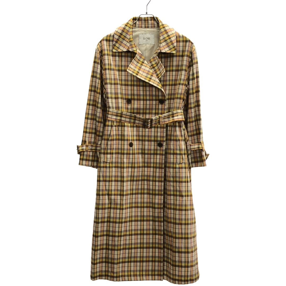 SLOBE IENA チェックスタンドコート ロングコート ウール◇6724 SLOBE