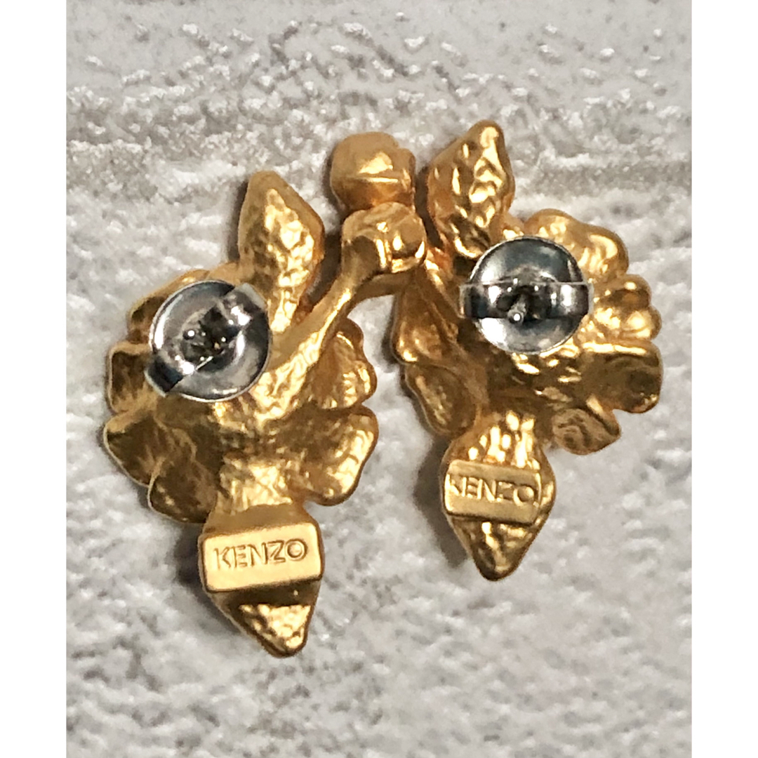 KENZO ケンゾー ピアス パール フラワー ゴールドカラー KENZO
