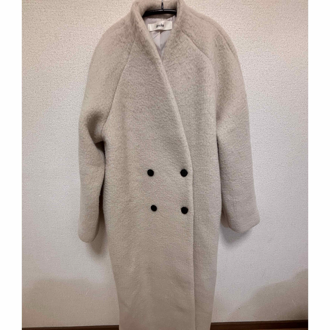 anuke Collarless Shaggy Coat ジャケット/アウター