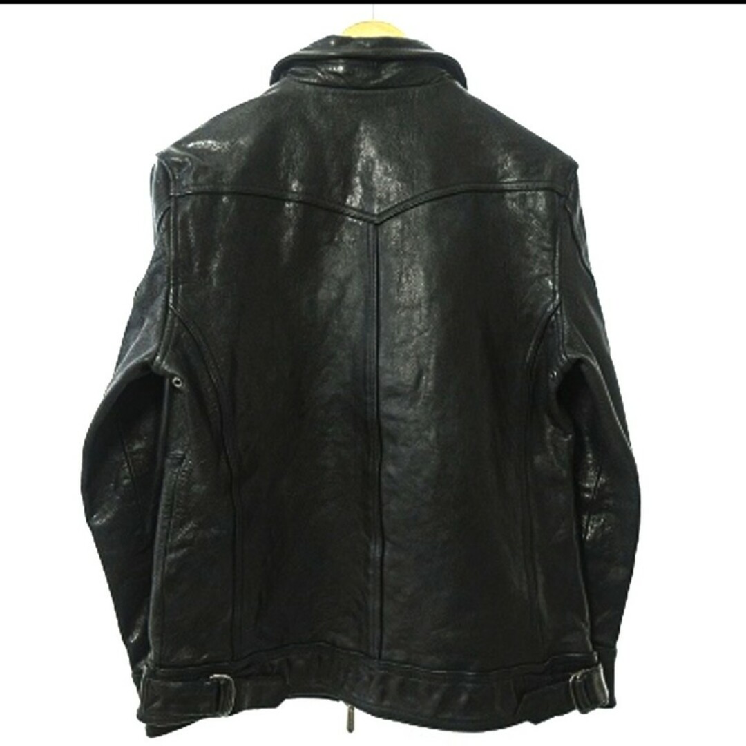 Lサイズ JACKROSE VINTAGE ブラックレザーライダースジャケット