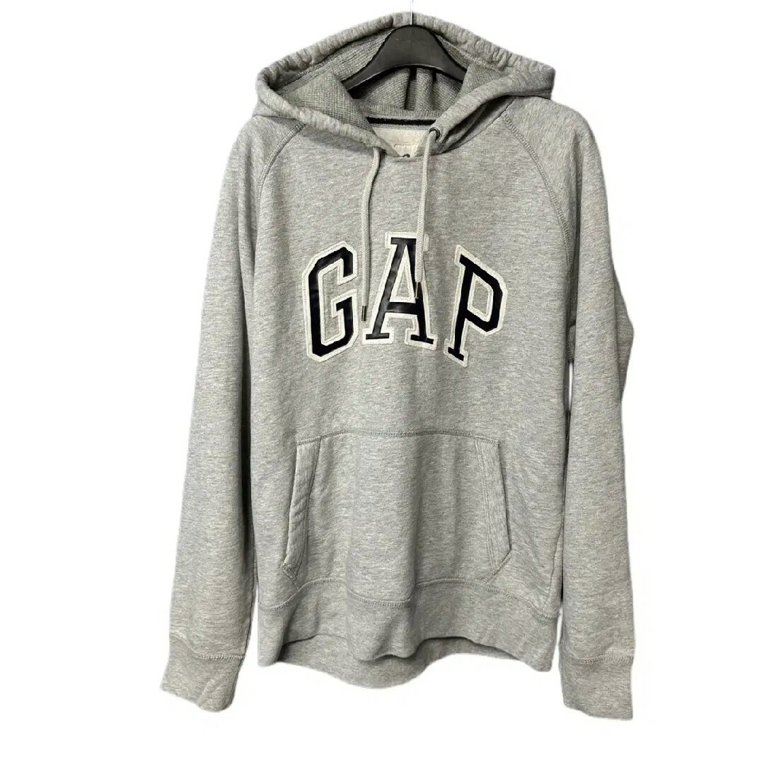 GAP - GAP フード付きパーカー XS グレー ギャップ ロゴパーカー ロゴ