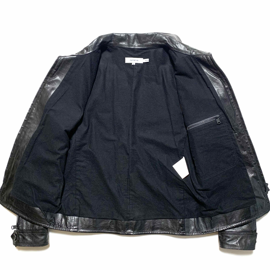 ひ*し様 nonnative ブラックレザーシングルライダースジャケット ひ*し
