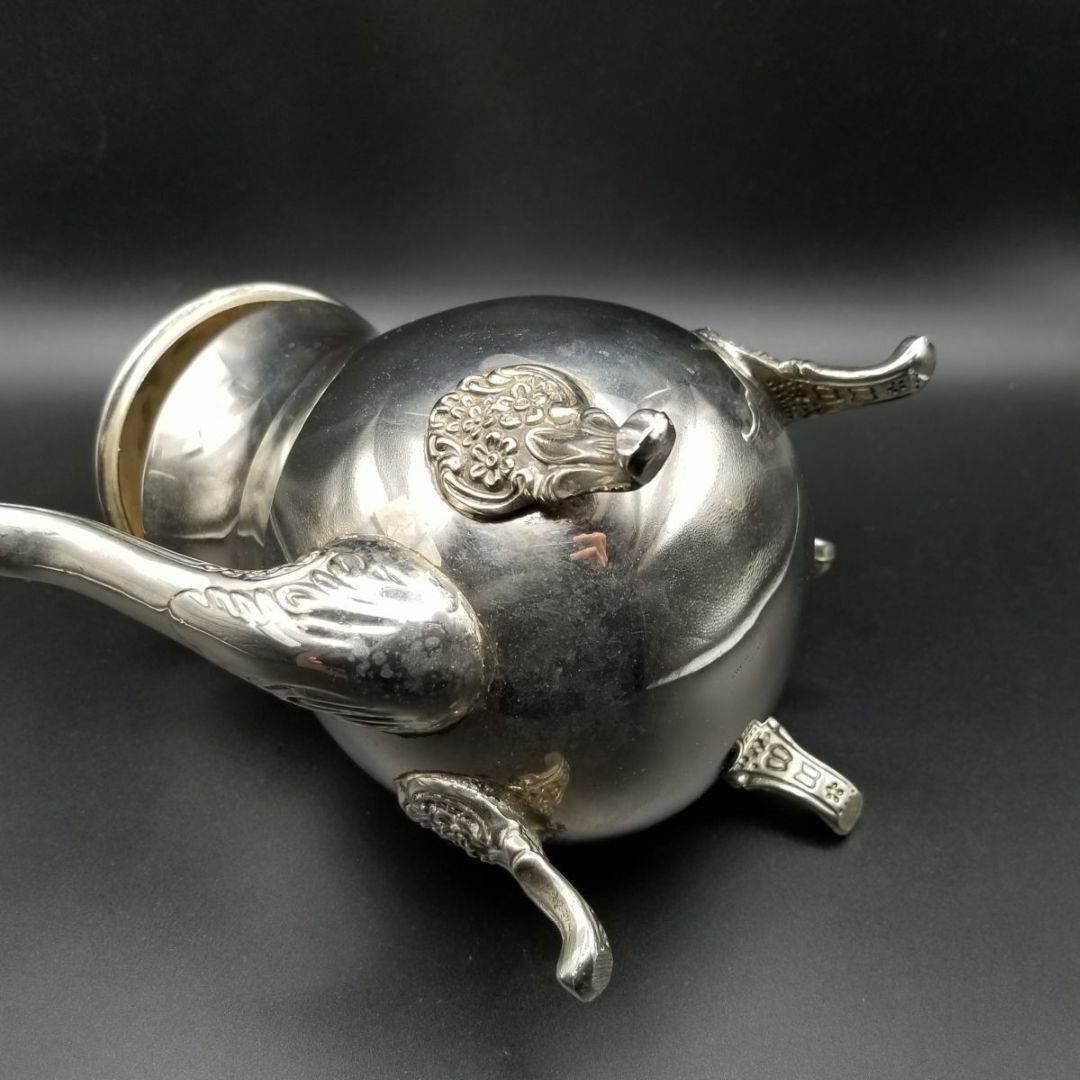 英国 ヴィンテージ Grenadier シルバープレート ティーポット 猫足