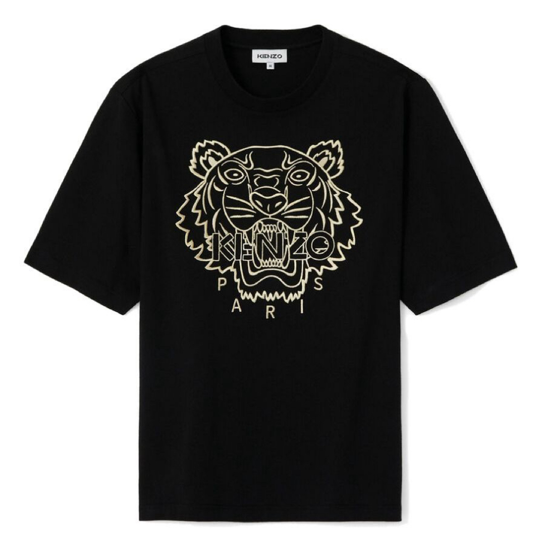 KENZO トラプリント Tシャツ 半袖 黒 レディース KENZO トラプリント