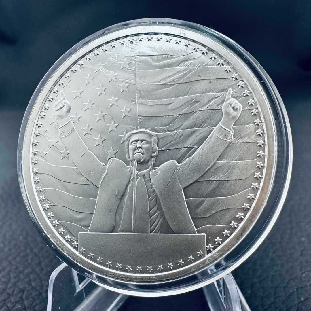 両面主役】 銀貨 トランプさん 大統領就任 1オンス 純銀 コイン