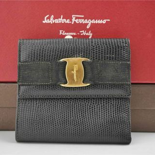 ✨未使用展示品・箱付き✨ Ferragamo ミニ財布 ヴァラリボン 二つ折り