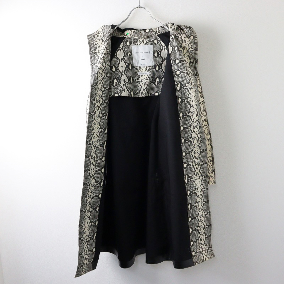 未使用品MACKINTOSH×HYKE パイソン柄のゴム引きステンカラーコート