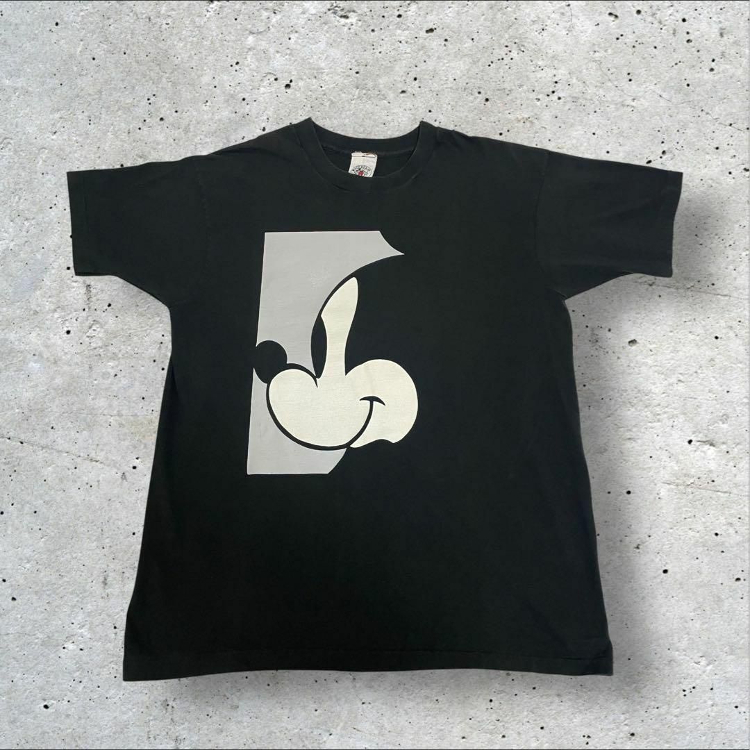ナンバーナイン ミッキーTシャツ 3 ブラック ディズニー リアム