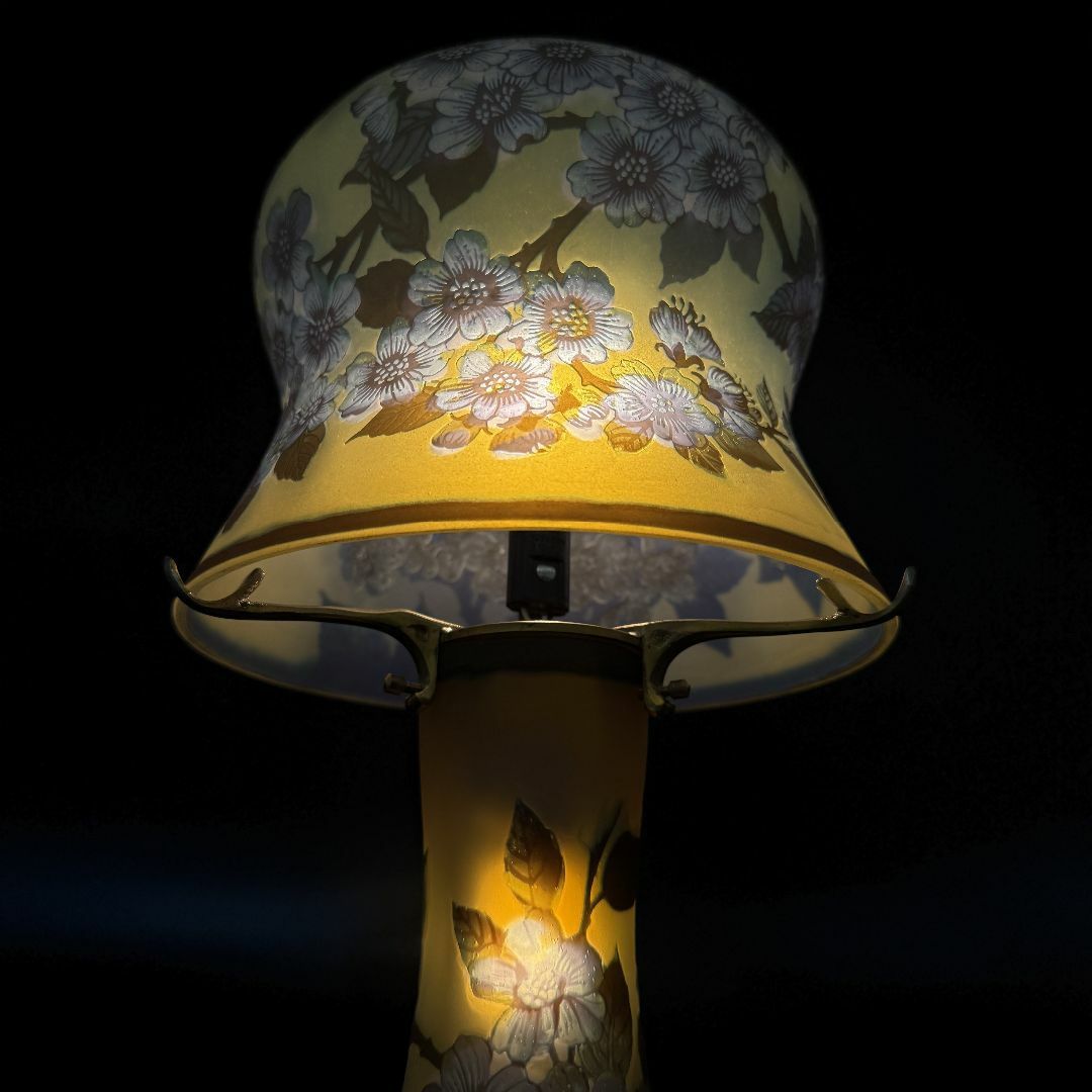 ◇証明書付◇EmileGalleエミールガレランプ カメオ彫 高さ25cm ◇証明