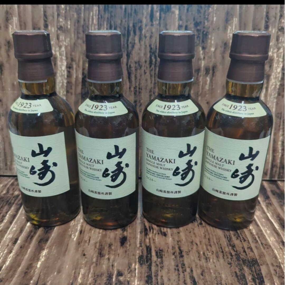 サントリー 山崎シングルモルトウイスキー 180ml 4本セット