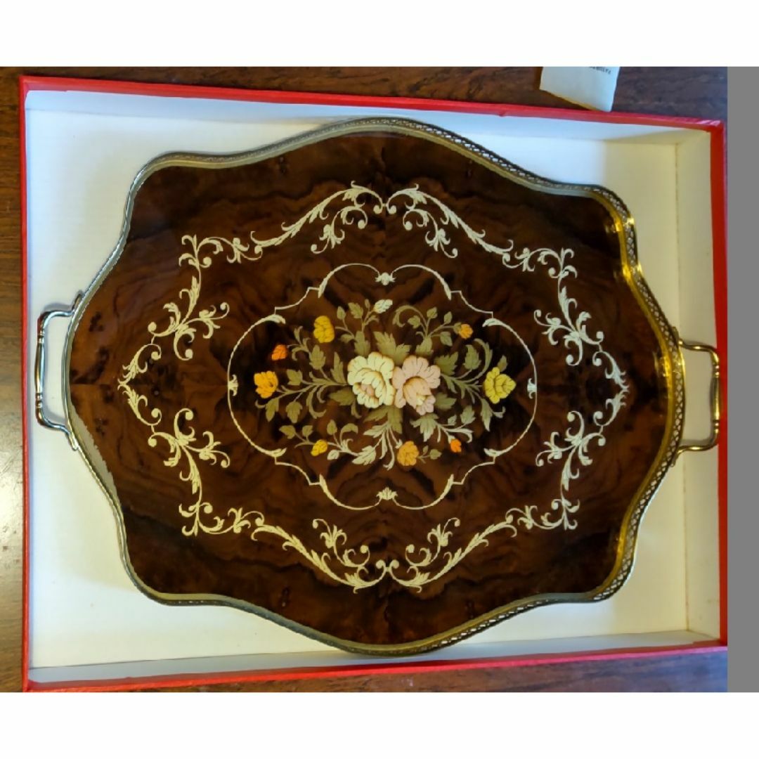ジョヴァンニ パトゥルツオ 象嵌トレイ イタリア製大