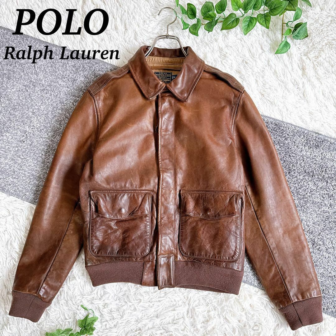 Polo Ralph Lauren TYPE A-2レザージャケット サイズM 楽天市場