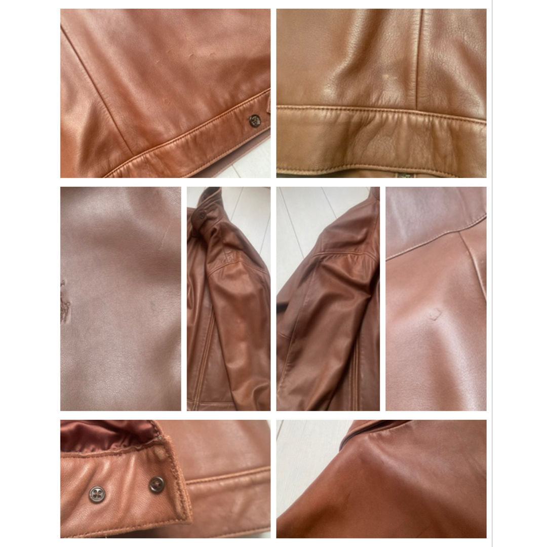 POLO RALPH LAUREN - 美品 90s POLO ラルフローレン ラム レザー