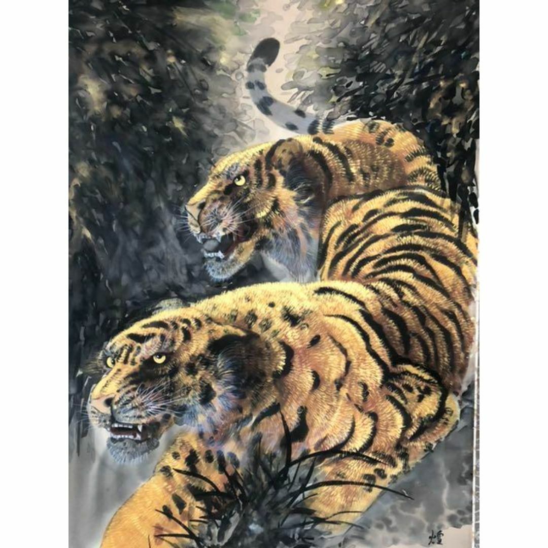 肉筆人物画 唐人お吉/肉筆絹本掛軸/骨董肉筆画 掛軸