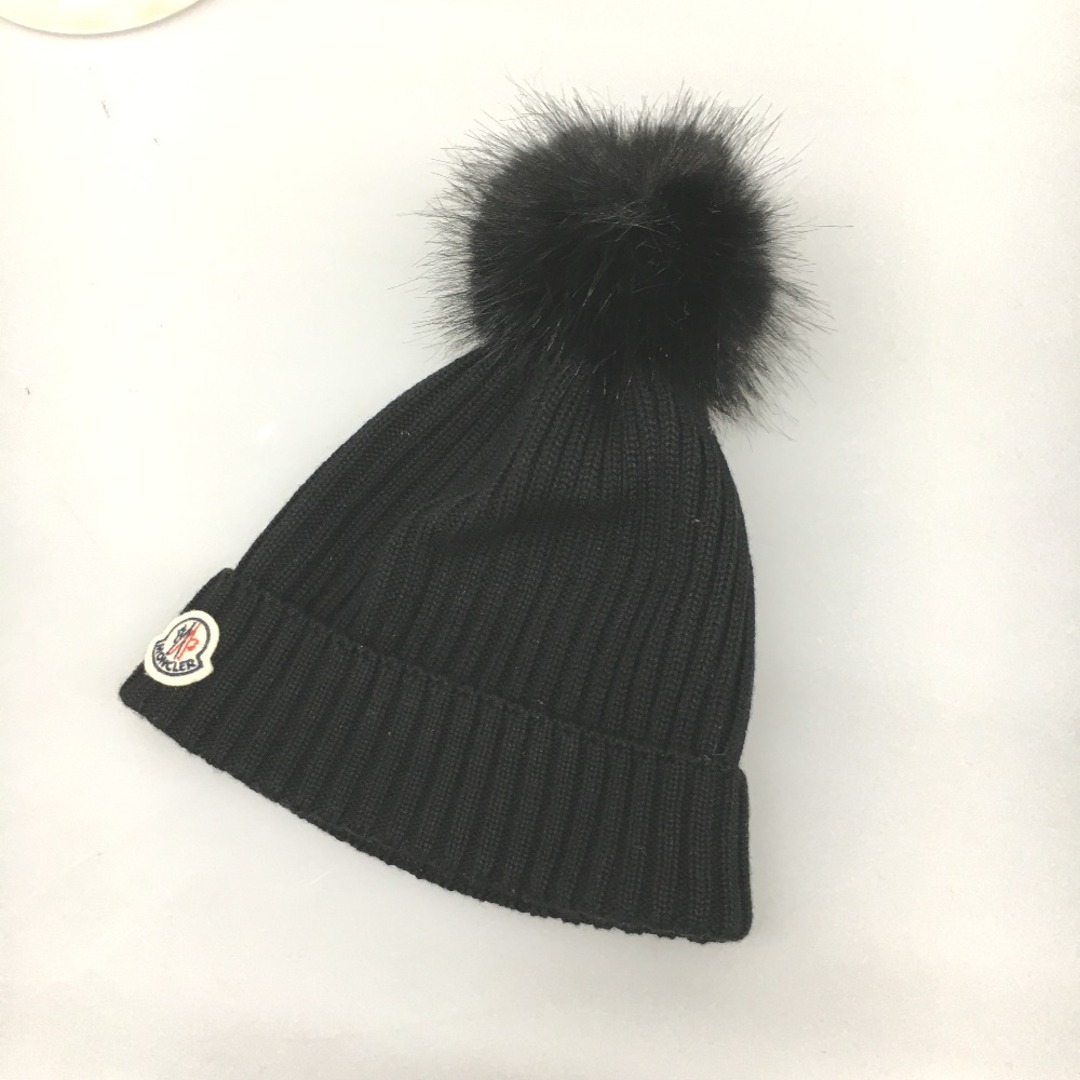 △△MONCLER モンクレール ニットキャップ ビーニーニット ブラック