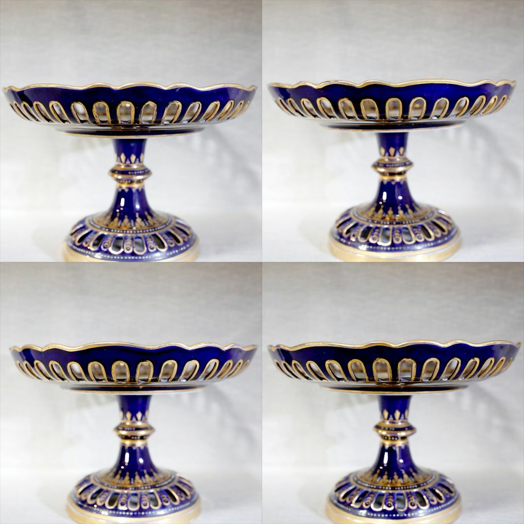 送料込み】ヴィエナスタイル 金彩レリーフ神話文 天使 コンポート 送料