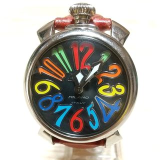 GagaMilano マヌアーレ40 レッド ブラックシェル