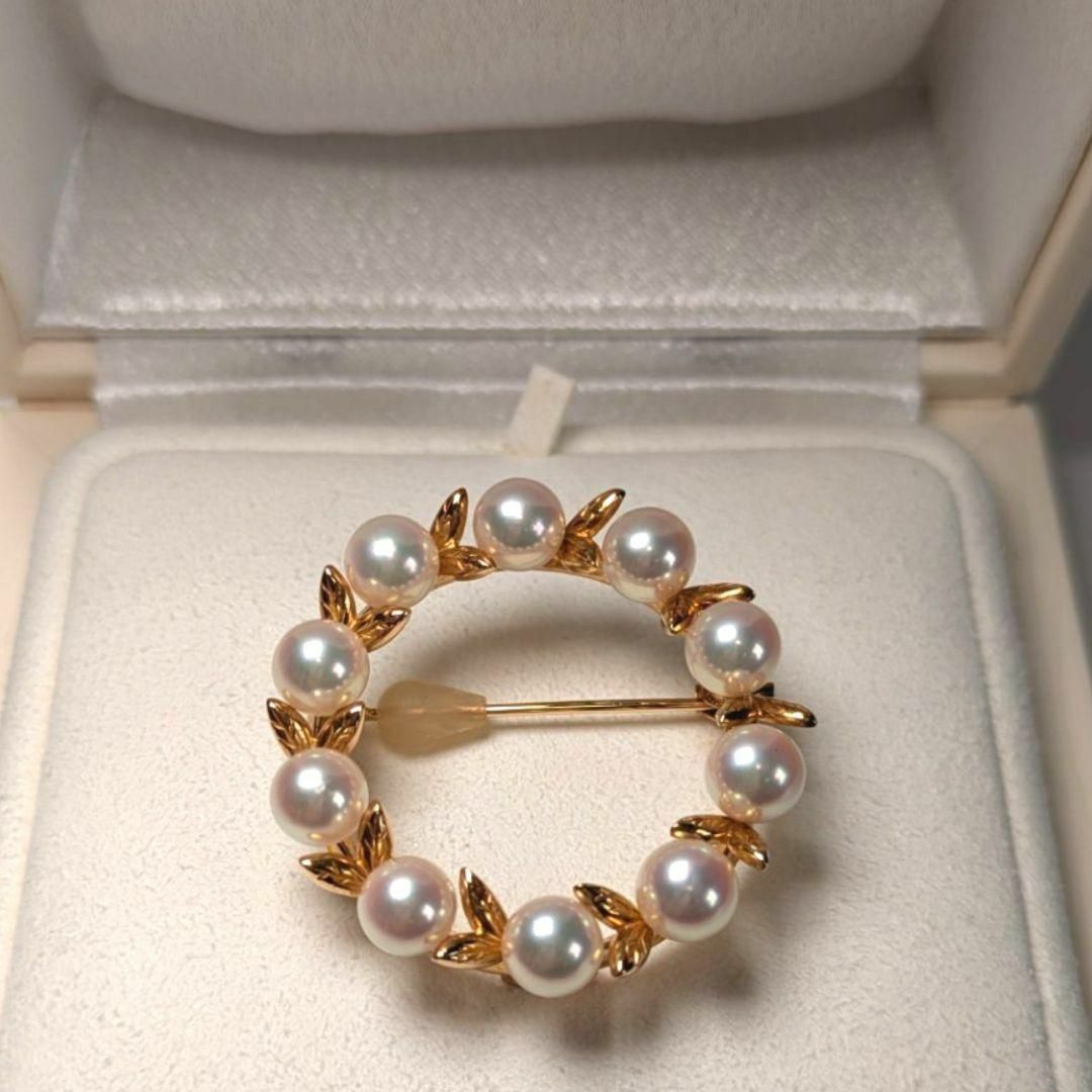 750 K18パールとダイヤモンドのブローチ2WAY