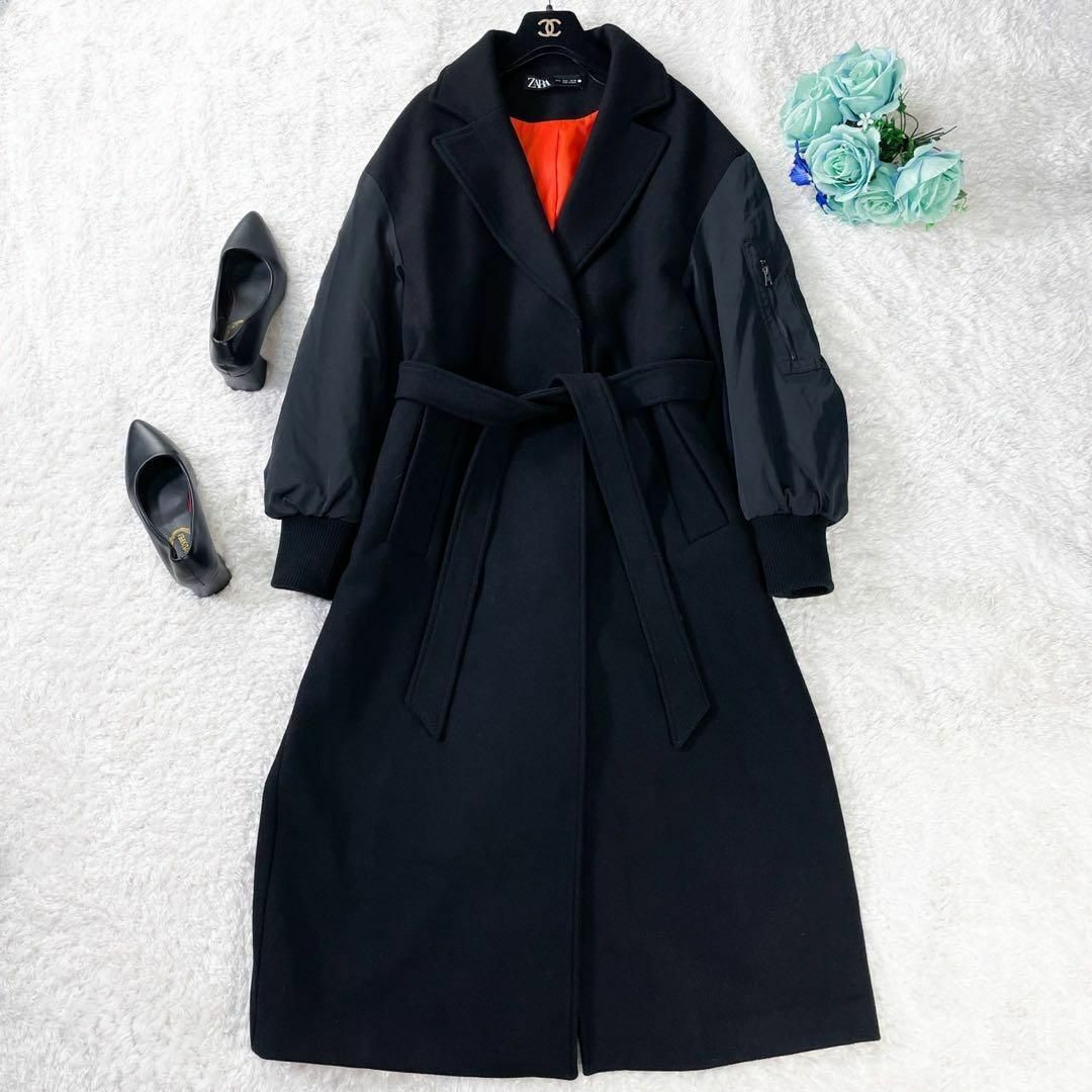 ZARA - 極美品 希少XL ZARA ザラ マッチングボンバーコート MA-1