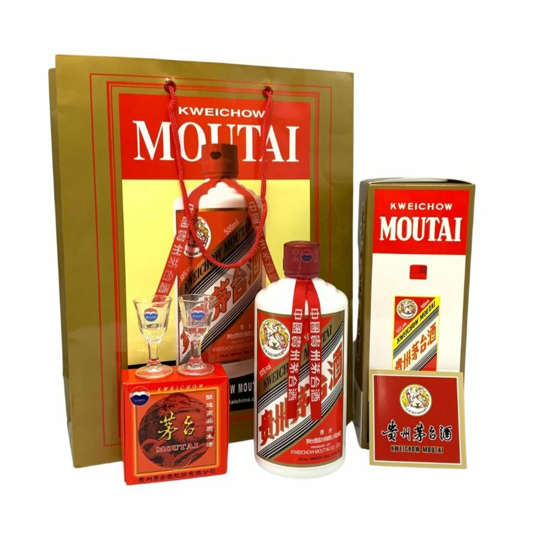 中国貴州茅台酒 2023年製 天女ラベル500ml 53％ ミニグラス付 中国貴州