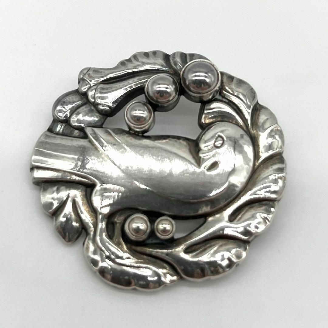 美品】GEORG JENSEN 購入 ジョージジェンセン SV925 鳥 ブローチ SV925