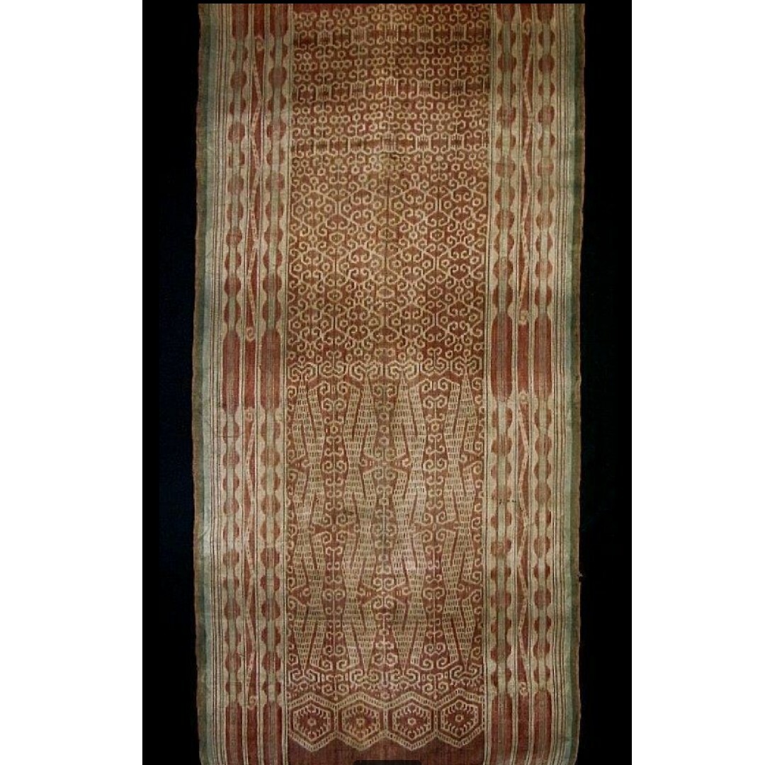 ボルネオ島（カリマンタン島）イバンダヤク族 イカット 手紡ぎ 古布