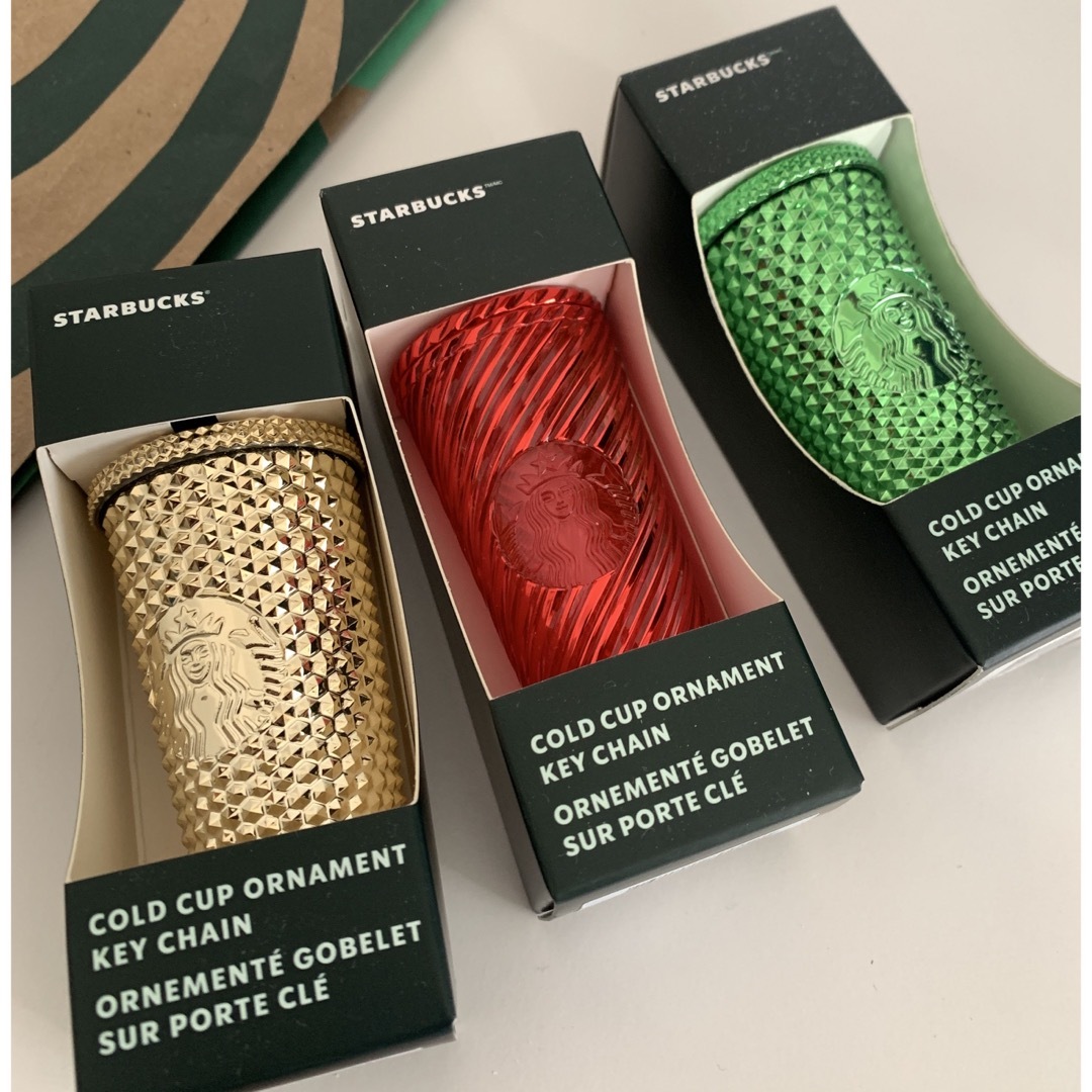 Starbucks - 新品 北米スタバ ホリデーオーナメント タンブラー型 3個