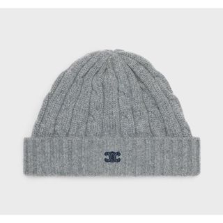 CELINE - セリーヌ トリオンフ ニット帽 ケーブルニットカシミア