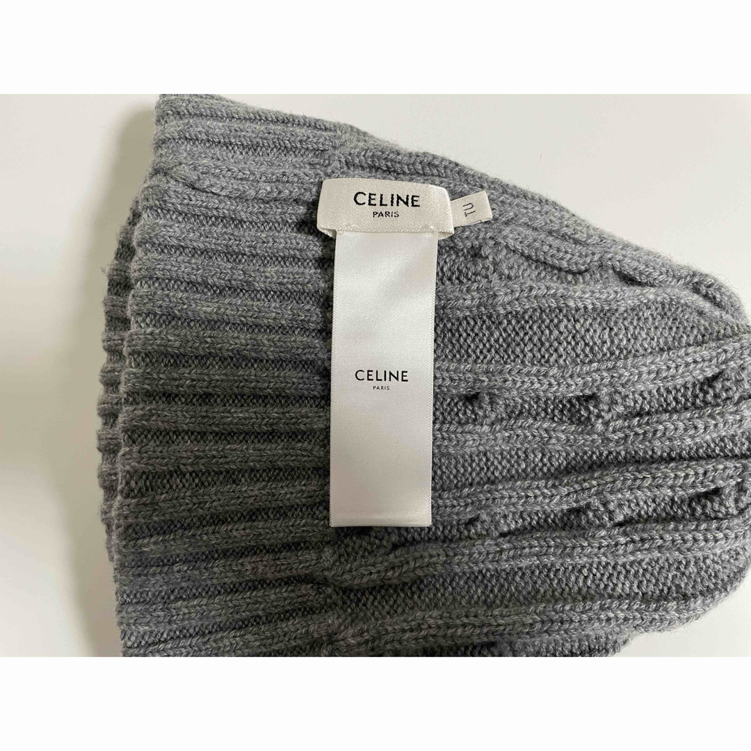 CELINE - セリーヌ トリオンフ ニット帽 ケーブルニットカシミア