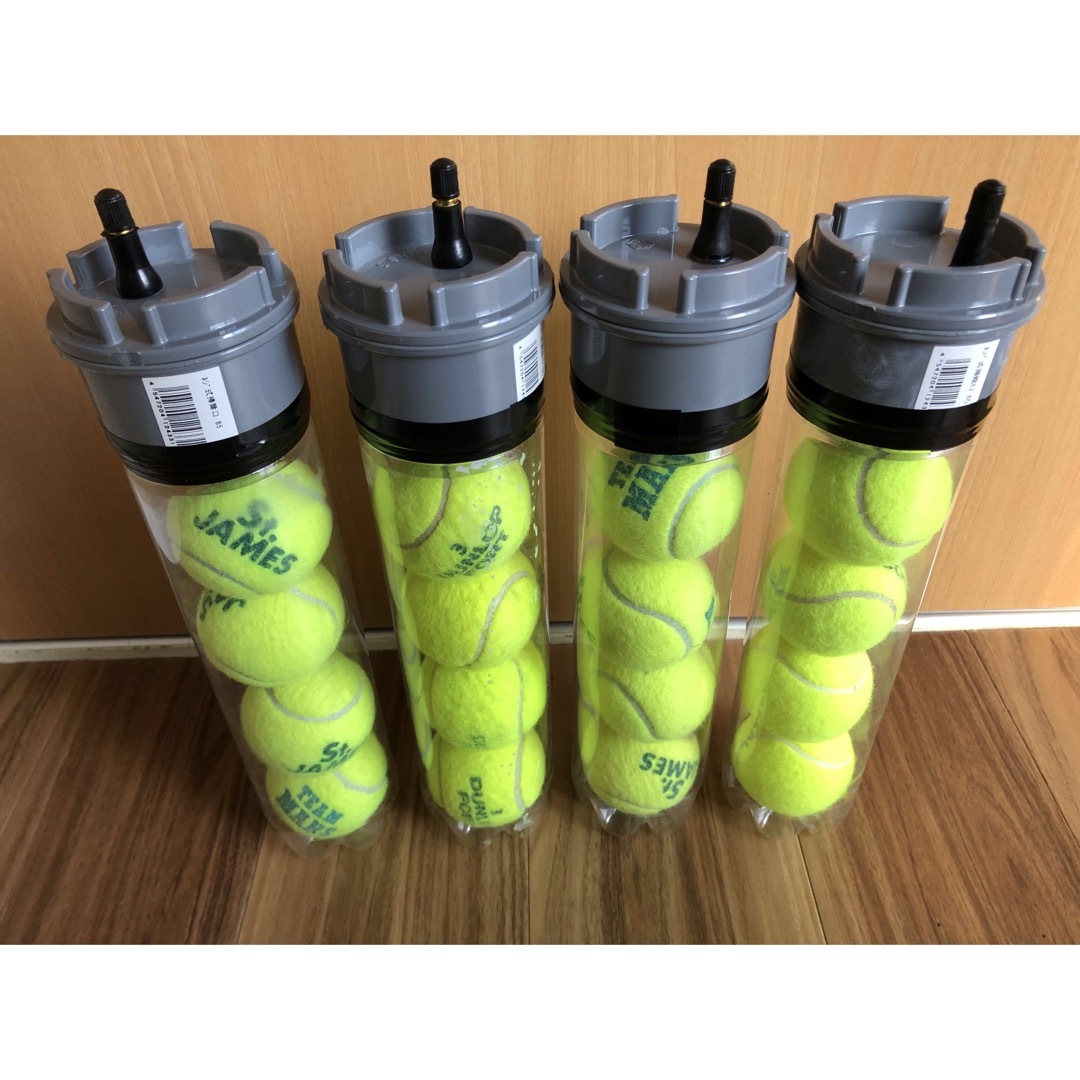 4本版 テニスボール圧力保持器 加圧容器（計64球収納） 4本版