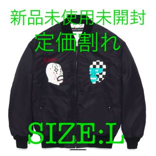 希少 ワコマリア GP ヘビー メルトン アーチ ロゴ 刺繍 ジャケット 黒 M