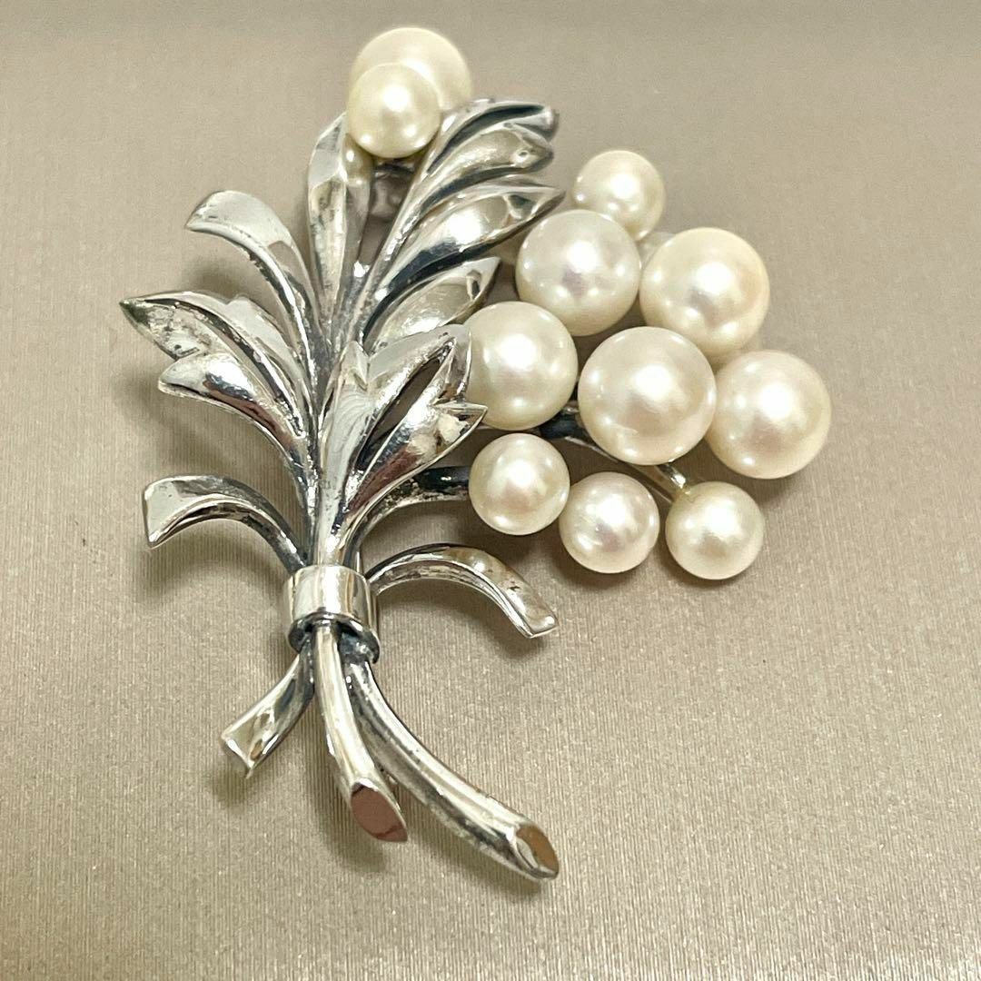 未使用保管品】ミキモト ブローチ コサージュ アコヤ パール 真珠 幸福