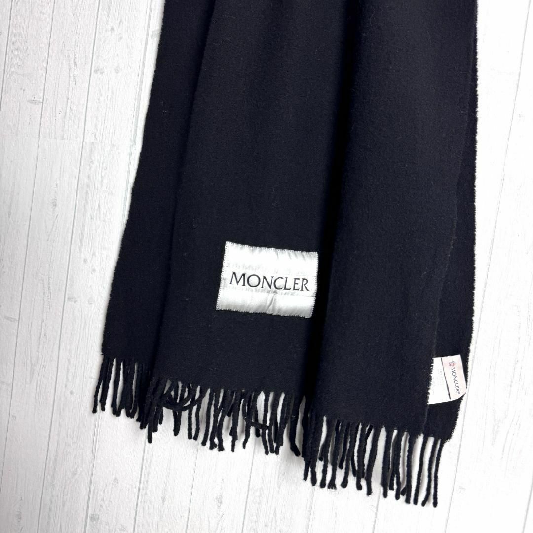 美品♪モンクレール 中綿ロゴチケット ウールマフラー の通販 MONCLER