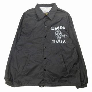 希少 ワコマリア GP ヘビー メルトン アーチ ロゴ 刺繍 ジャケット 黒 M