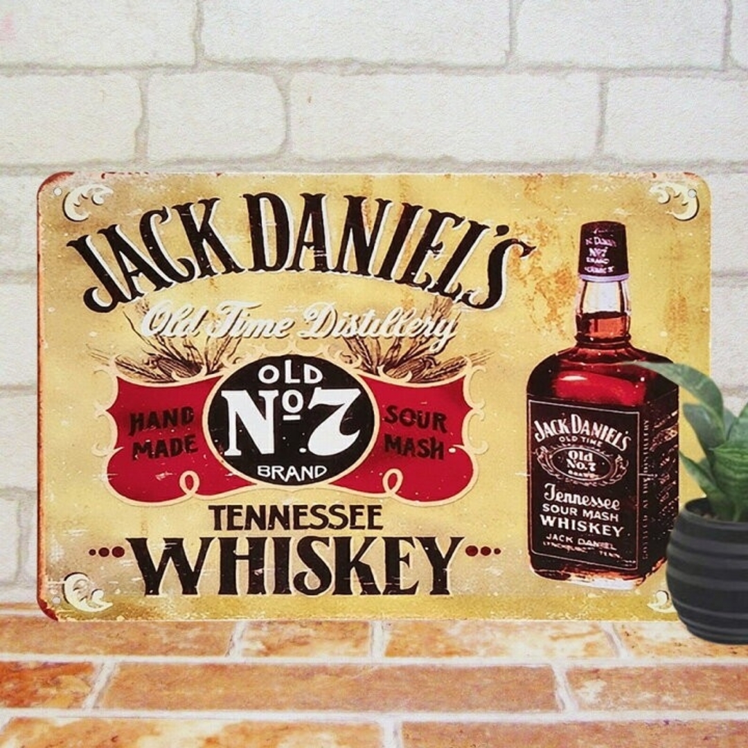 激レア】ジャックダニエル Jack Daniel's ブリキ 看板 グッズ ②